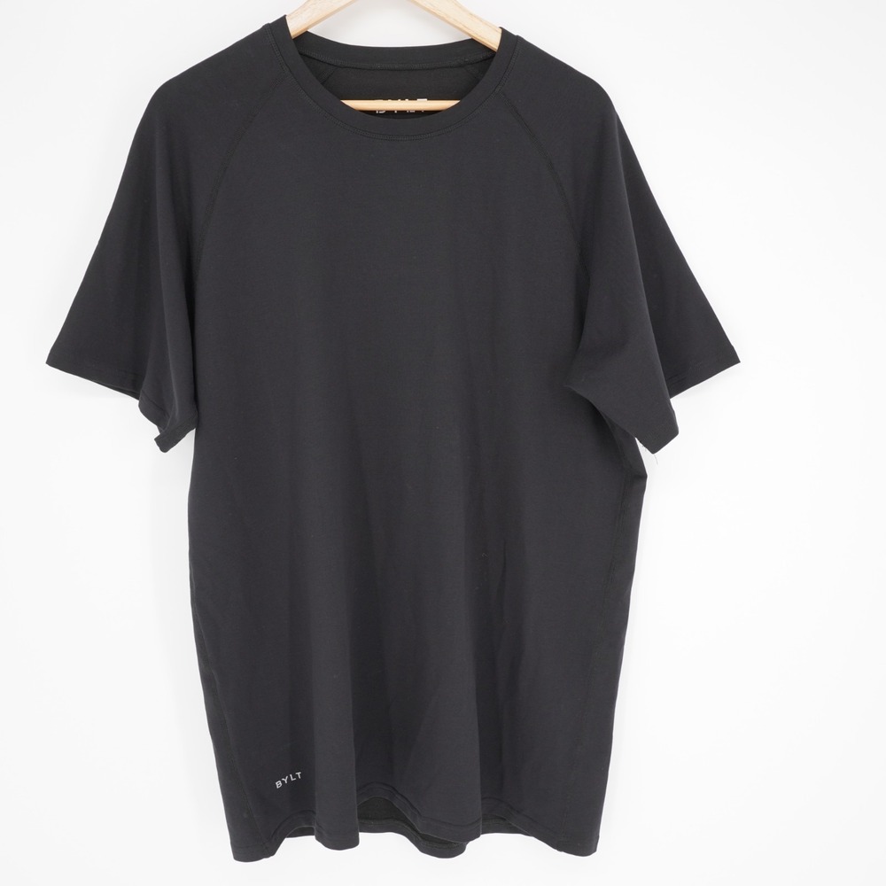 Bylt Premium Crew Lux T Shirt Mens XL Black Short Sleeve Athletic Cotton Blend